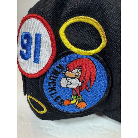 Sonic the Hedgehog baseball cap hat black patch logo snapback Egg man - Picture 3 of 10